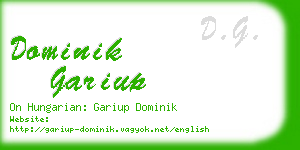 dominik gariup business card